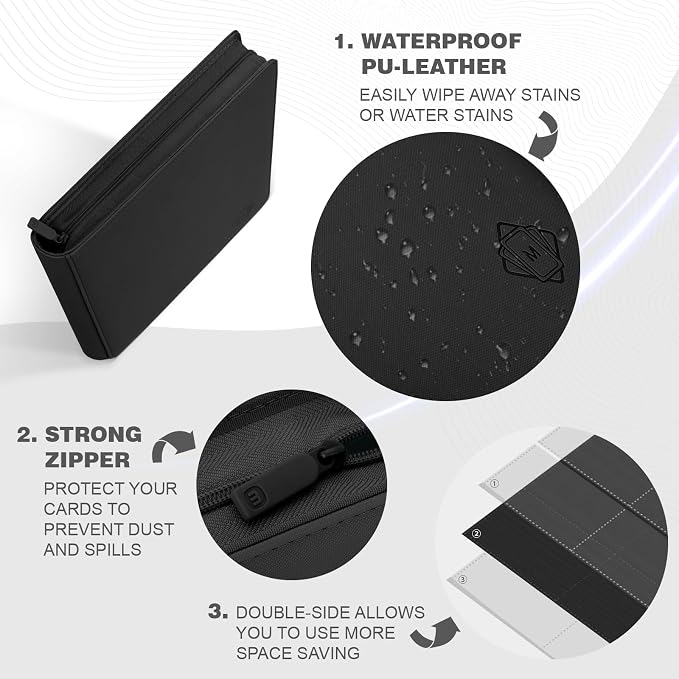 Premium Card Binder 16 Pocket, Trading Card Binder Holds up to 1000+Cards - Image 4