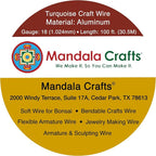 Mandala Crafts 18 Gauge Turquoise Anodized Aluminum Craft Wire, 100 FT | Colored - Image 3