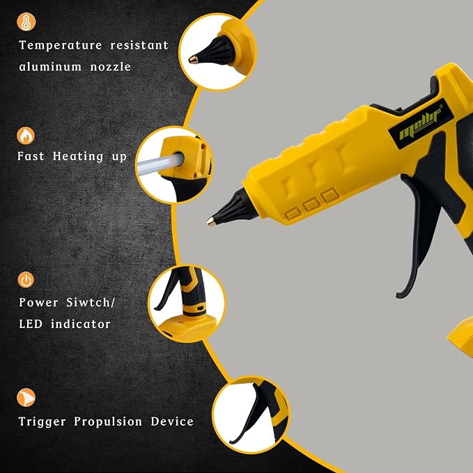 100W Cordless Hot Glue Gun Compatible - Image 3