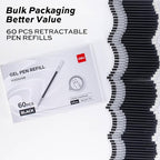 deli Gel Pen Refills, Medium Point 0.7mm, Smooth Writing, Fast Dry, No Bleed - Image 2