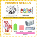 YooNotee 12 Sets Interchangeable Seasonal Diamond Art Tabletop Decorations - Image 3