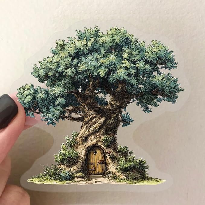 50PCS Forest Stickers PET Transparent Stickers Vintage Fantasy Forest Decals - Image 3