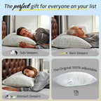 BETU Cooling Pillows Queen Size Set of 4, Shredded Memory Foam Bed Pillows - Image 5