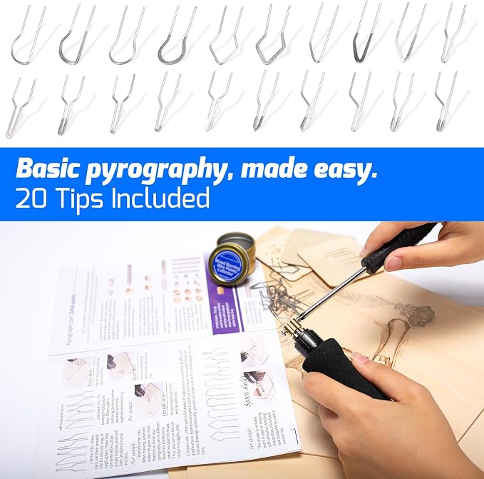 WEP 939D-V Wood Burning Kit 250-750℃/482-1382℉Adjustable Wood Burning Tool - Image 7