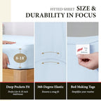 100% Egyptian Cotton Full Size Sheet Set - Image 4