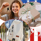 AUGSUN 189 Pcs 4th of July Keychain Making Kit Patriotic DIY Keychain Craft | - Image 6