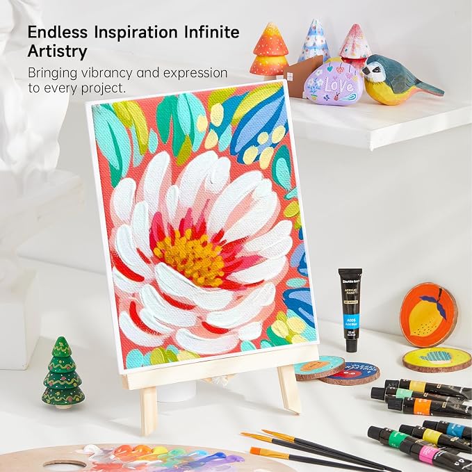 Shuttle Art Acrylic Paint Set, 30 x12ml Tubes Artist Quality Non Toxic Rich - Image 8