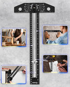 Saker Aluminum Alloy Multi-Angle Marking Ruler, Adjustable Sliding T-Square - Image 8