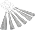 VAPKER 100Pcs Metallic Silver Thread Tassels 13cm/5 Inch Bookmark Tassels Mini by VAPKER