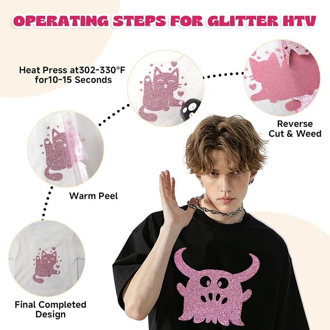 Glitter Pink HTV - Image 3