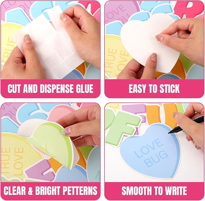 JarThenaAMCS Valentine's Day Classroom Door Decoration Candy Hearts Bulletin - Image 3