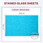 PATIKIL 4 x 6 Inch Transparent Stained Glass Sheets, 2 Sheets Mosaic Glass - Image 2