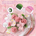 Cwczhi 600 PCS Pipe Cleaners Craft, 9 Assorted Colors Pink Pipe Cleaner Flower - Image 5