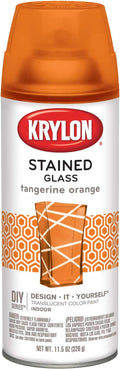 Krylon K09034000 Stained Glass Aerosol Paint, 11.5 Ounces, Tangerine Orange by Krylon%C2%AE