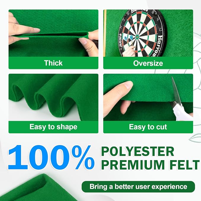XSEINO Emerald Green Large Felt Fabric 72" X 36 ", 1.4 mm Thick Soft Felt - Image 4
