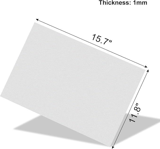 biguphate 24 PCS White EVA Foam Sheets 1mm Thick 15.7 x 11.8 Inches Craft Foam - Image 2