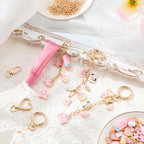 VioraWhite 457 Pcs Pink Charms Lip Gloss Keychain Making Kit, DIY Craft - Image 3