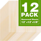 Basswood Sheets 12"x12"x1/8", 3mm Basswood by Unknown