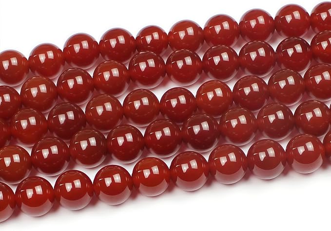 MJDCB Natural Stone Bead Red Cornelian Gemstone Loose Beads - Image 4