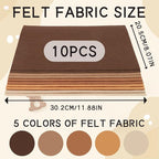 10-Sheet Felt Fabric Sheets - Image 2