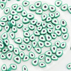 100pcs Green Avocado Polymer Clay Spacer Beads - Image 4