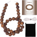 10mm Matte Brown Pictures Jaspers Bead, 15-Inch Matte Round Loose Stone Beads by THRELE