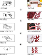 HTVVETUR Glitter HTV Vinyl Rolls Heat Transfer Vinyl - Image 3