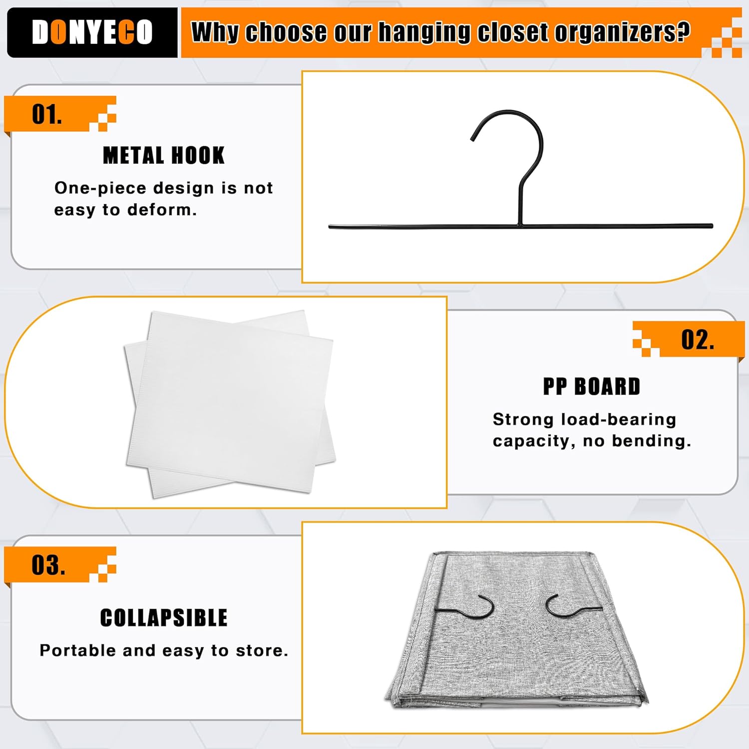 6-Shelf Hanging Storage Closet Organizer, Linen Rv Storage and Organization for Wardrobe, Inside, Camper Accessories, Nursery, Baby Room