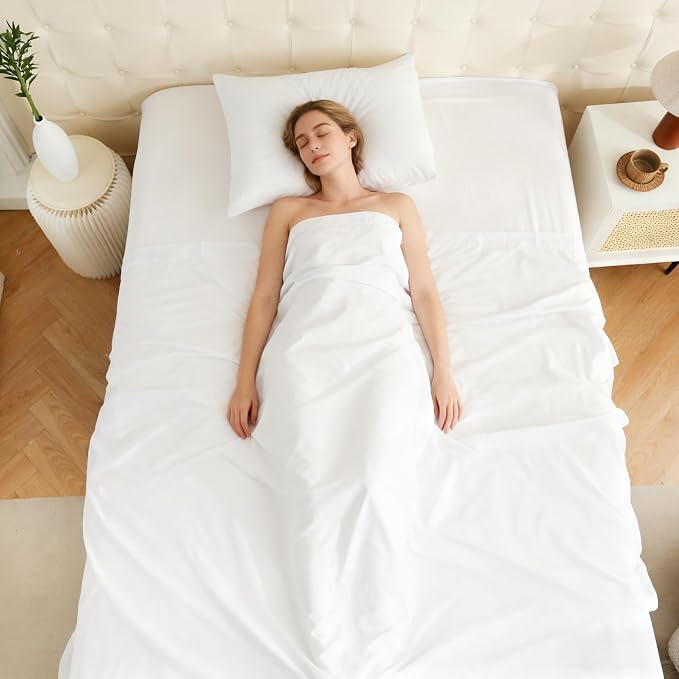 Bulk Full Flat Sheets Only, Color-Coded Hem Threads, Wrinkle-Free Shrinkage - Image 7