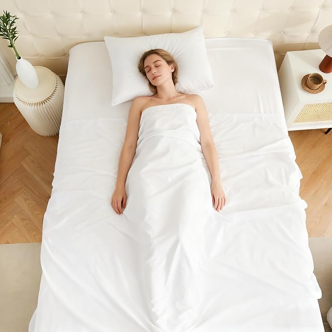 Bulk King Flat Sheets Only, Color-Coded Hem Threads, Wrinkle-Free Shrinkage - Image 7