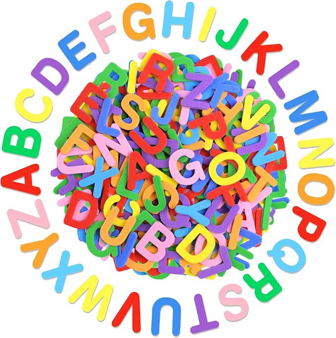 656 Pcs Foam Letter Stickers, Self-Adhesive EVA Alphabet Stickers Small 1 Inch by Unknown