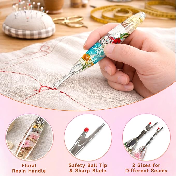 Reessy Seam Ripper Set, Small & Large Stitch Remover Tools - Image 4
