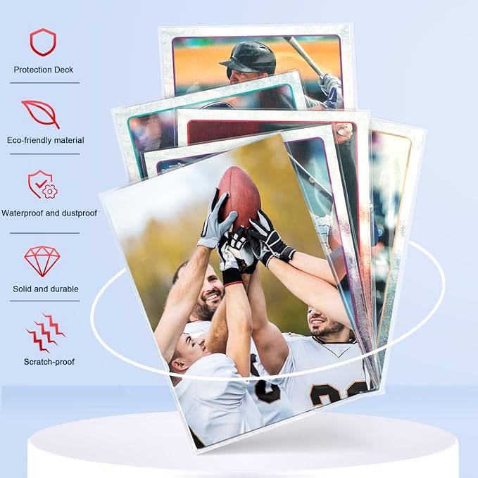 500 Counts Card Sleeves for Trading Cards, Soft Penny Card Sleeves Clear - Image 3