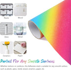 Rainbow Striped Print Permanent Adhesive Vinyl - Image 5