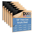 Duco Black Cast Acrylic Sheets 1/8" Thick 4" x 6" by DucoPlasticsSupply