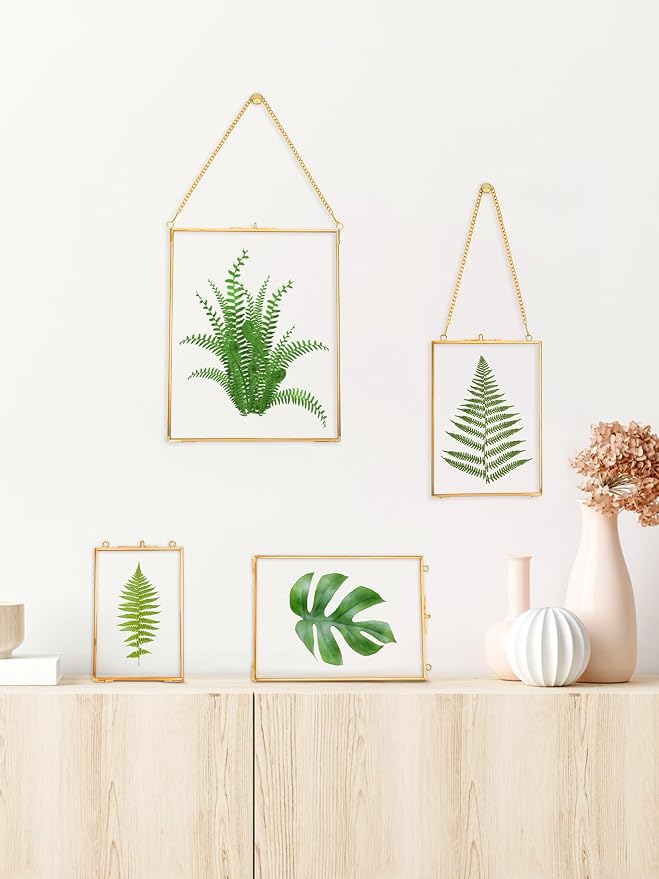 REDHUGO Hanging Pressed Flower Frames, Double Glass Floating Picture Frame - Image 3