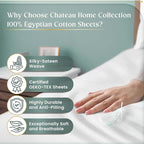 800 Thread Count Queen Sheet Set, 100% Egyptian Cotton Sheets Queen Size Bed Set - Image 5