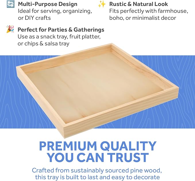 Wood Canvas Panel Cradled 10 x 10 inch, Shadow Box, & Tray Crafts, by - Image 6