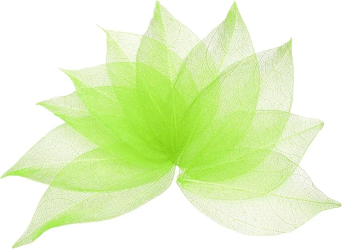 uxcell 100 Pcs Grass Green Skeleton Leaves by uxcell