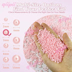 qiipii 7200PCS 3mm Small Light Pink Round Half Round Pearls - Image 3