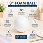 Evershine 50 Pack 3 Inch Craft Foam Ball - Image 3