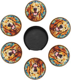 Drink Coaster Set of 6, Leather Drink Coasters - Image 7