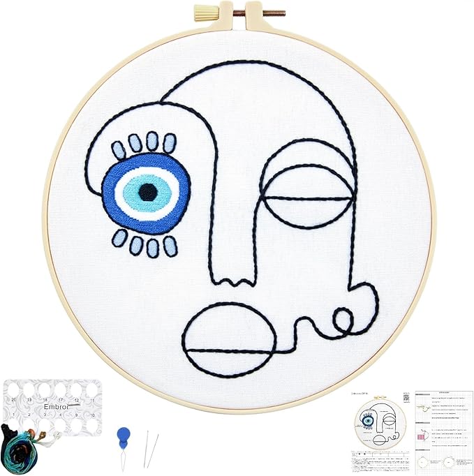 Beginner Embroidery Starter Kits, Abstract Embroidery Kits by Unknown