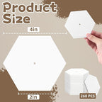 260 PCS Hexagon Piecing Paper Templates, Quilting Templates Accessories - Image 2