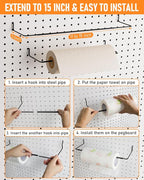 INCLY 30PCS Peg Board Organizer Accessories Kit, Pegboard Hooks Assortment - Image 3