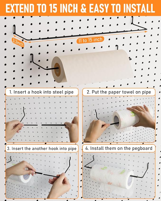 INCLY 30PCS Peg Board Organizer Accessories Kit, Pegboard Hooks Assortment - Image 3