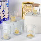 Cinrobiye 12 Pcs Ramadan Mubarak Candle Making Jars 7oz Glass Containers - Image 4