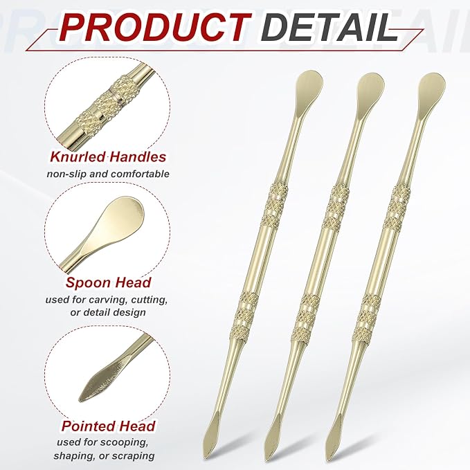 HARFINGTON 11pcs Wax Carving Tool 4.75" Double-Headed Stainless Steel Sculpture - Image 3