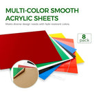 Lovemolly 8-Pack 12×12 Inch Colored Acrylic Sheets, 1/8″ Thick Opaque - Image 3