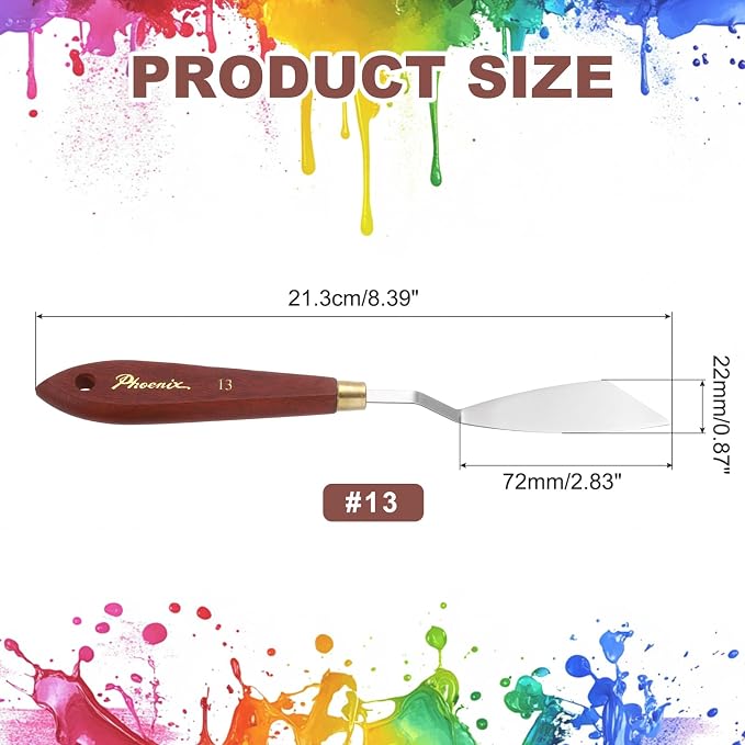MECCANIXITY Pack of 1 Palette Knife No.13, 8.4" Long Palette Knives - Image 2